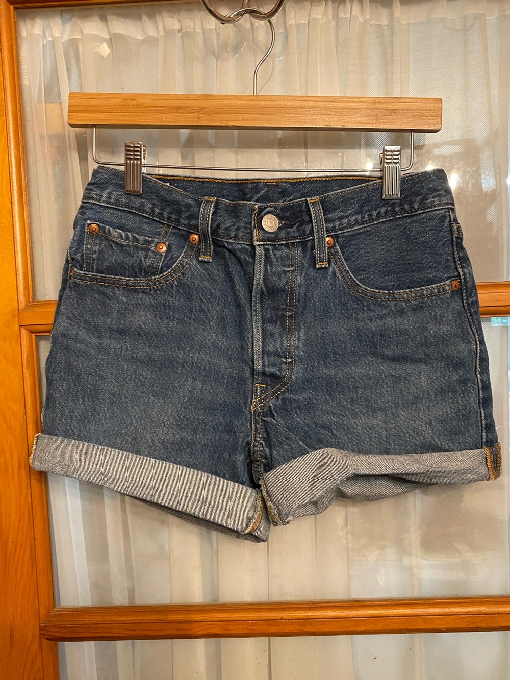 Levi's cut-offs Dark Blue Denim Shorts- Size 30